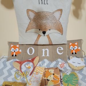 Fox 1st birthday/birthday set
